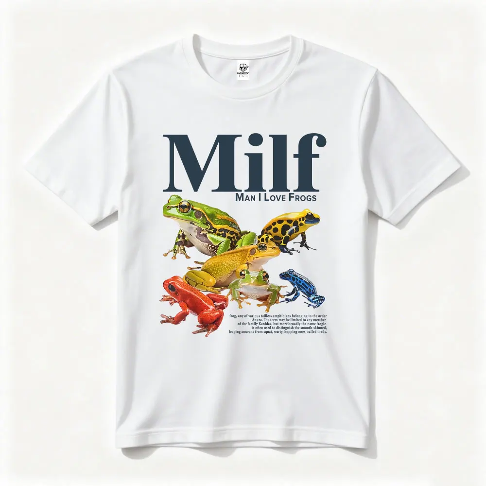 MILF رجل أحب الضفادع مضحك قائلا الفكاهة السخرية عشاق تي شيرت الصيف تنفس Camisetas س الرقبة قصيرة الأكمام لارتداء اليومي #4