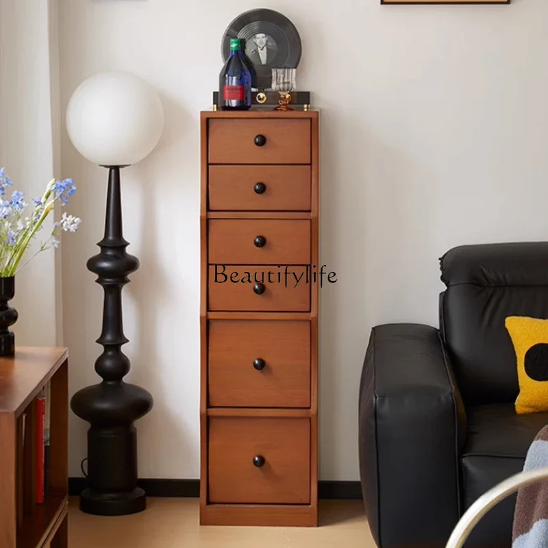 

ld14French retro solid wood storage locker 6 home entrance cabinet