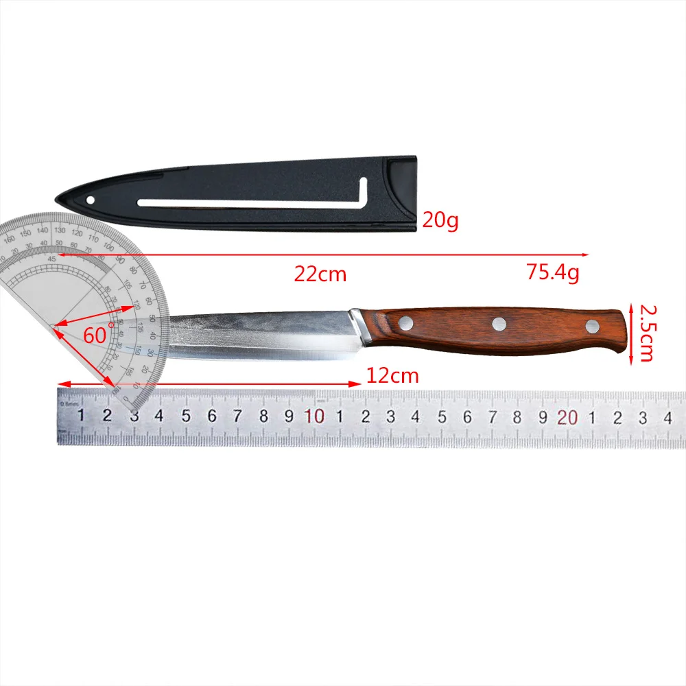 Hand Forged Slicing Knife Fish Steak Knife Multi-Purpose Segmentation Knife Household Stainless Steel Fruit Cleaver Knife Cover