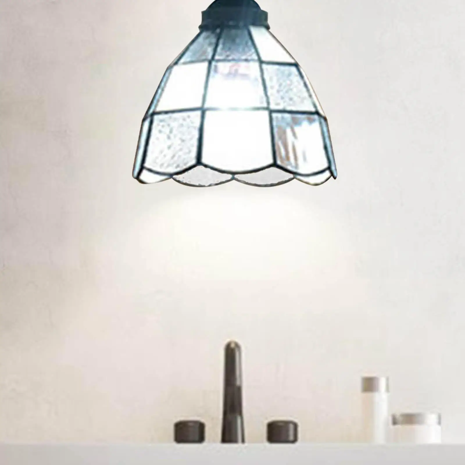 Glass Lamp Shade Chandelier Cover Easy to Install for E26/E27 Ceiling Shade Light Fixture for Office Dining Room Cafe Hallway