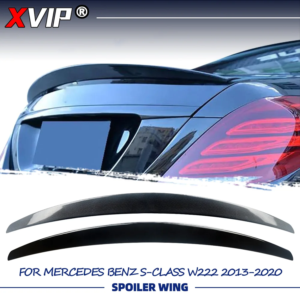 

Задний спойлер XVIP в глянцевом черном цвете с эффектом карбона для Mercedes-Benz S-Class W222 2013-2020
