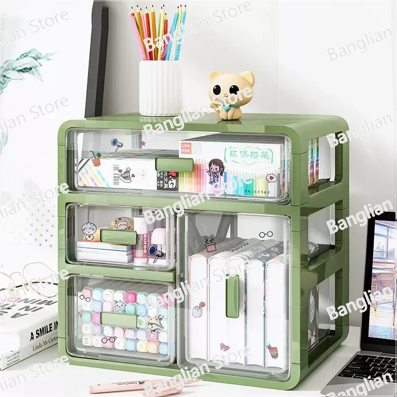 

3/4 Layers Pull-Out Office Stationery Storage Box Drawer Type Cosmetics Storage Box Skincare Sundries Desktop Organizer