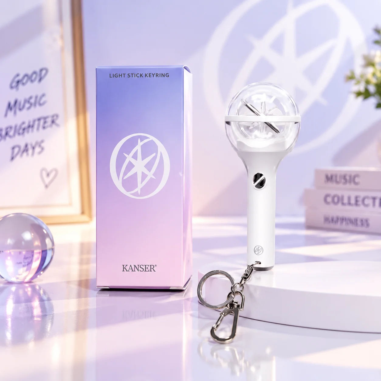 Katseye Mini Light Stick Keychain Led Glowing Pendant Key Ring Concert Cheering Accessory Bag Decoration For Kpop Fans