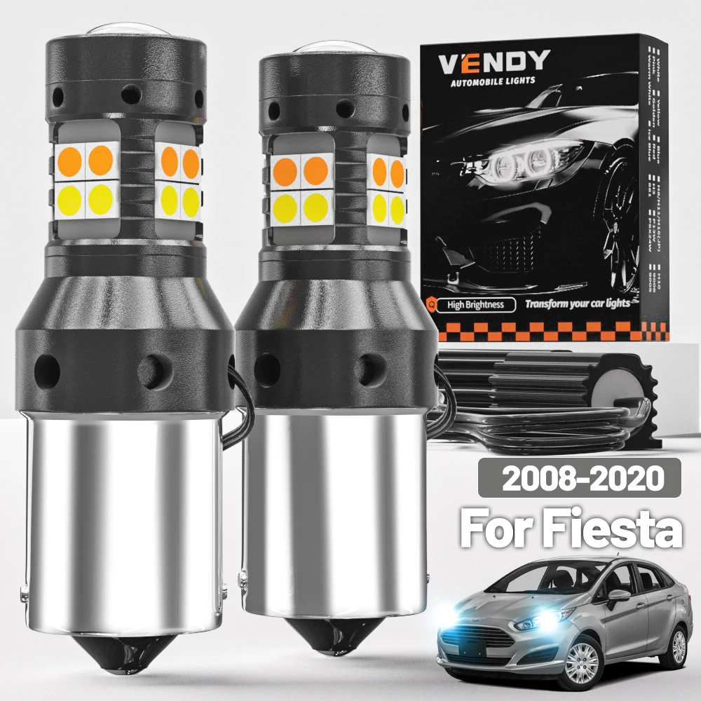 2 stücke Für Ford Fiesta 6 7 2008-2020 Dual Modus LED Blinker + Tagfahrlicht DRL 2014 2015 2016 2017 Canbus Zubehör