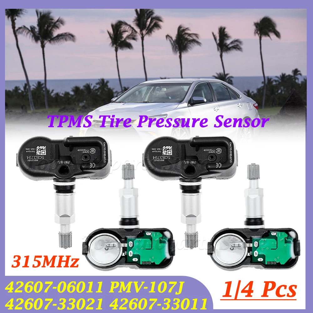 Tire pressure sensor TPMS 42607-33021 42607-33011 42607-06011 PMV-107J For 2009 2010 2011 2012 2013 Toyota Corolla Lexus 315MHz