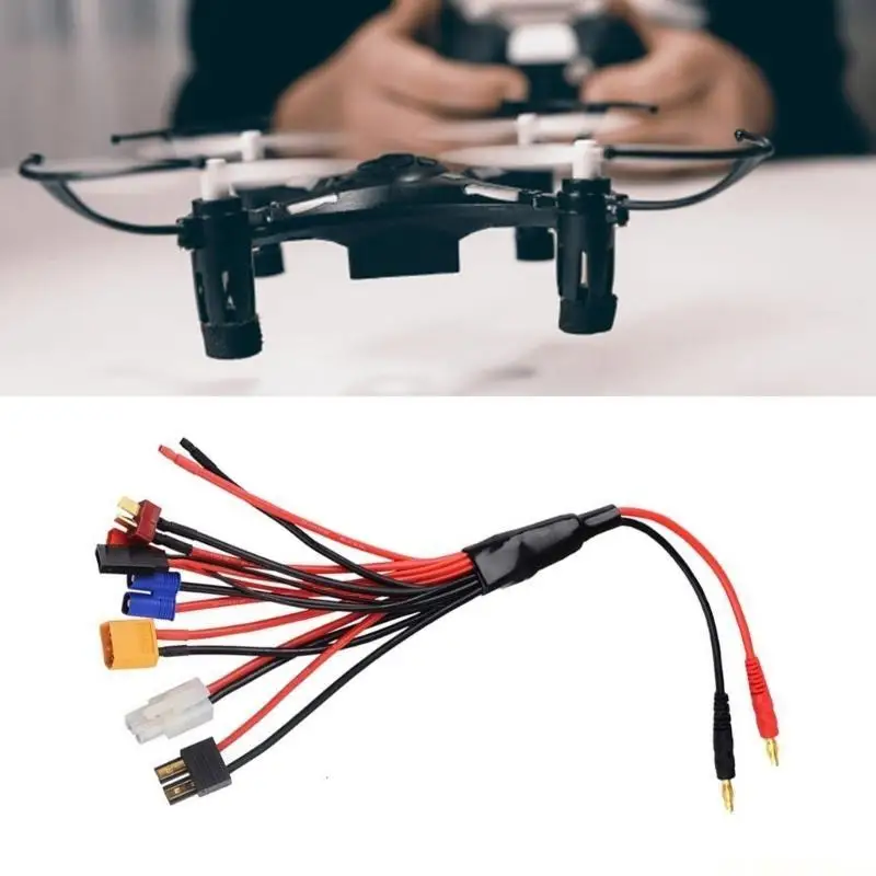 E56B 1 to 8 Battery Multiple Charging Plug Convert Cable Remote Car Quadcopter Spare Parts for B6