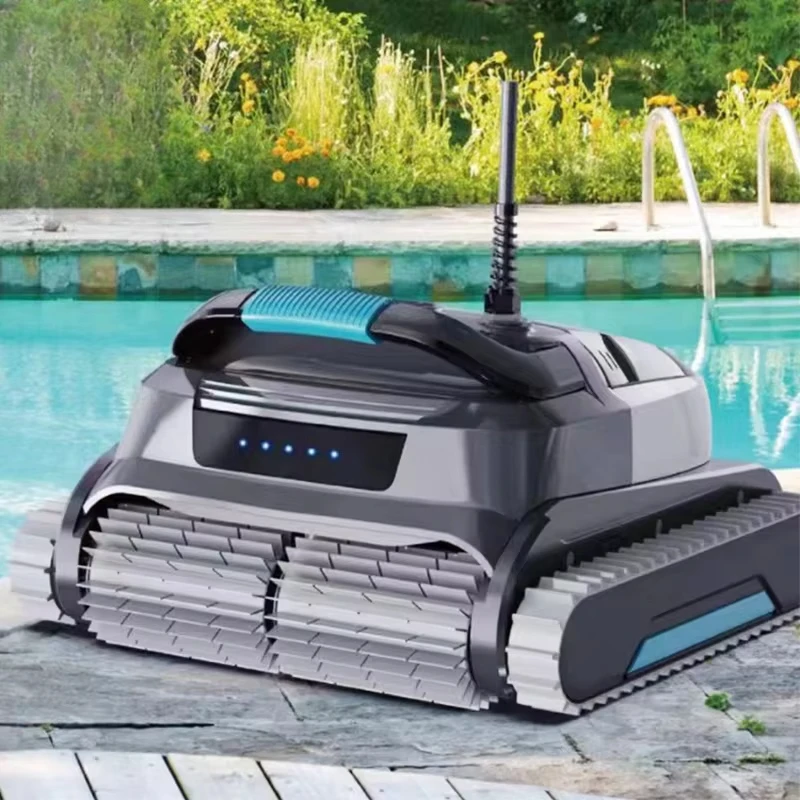 Robot Limpiafondos de Piscina con Doble Filtro Water Crown, para Uso Familiar, Escala Paredes, Material ABS, Herramientas de Mantenimiento, en Oferta