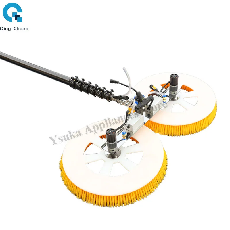 Solar Panel Cleaning Machine Robot Equipment Tools Double head 2 m  3 m  5 m automatic electric telescopic