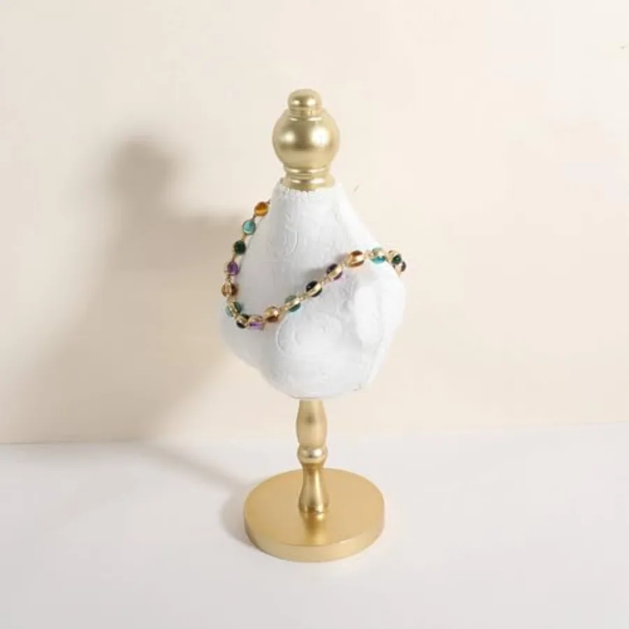 

Velvet necklace holder display stand White jewelry necklace display for selling necklace mannequin for jewelry necklace bust je