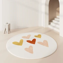 Tapis rond de grande surface, épais, doux et antidérapant, pour salon, chambre à coucher, décoration en peluche, Style nordique