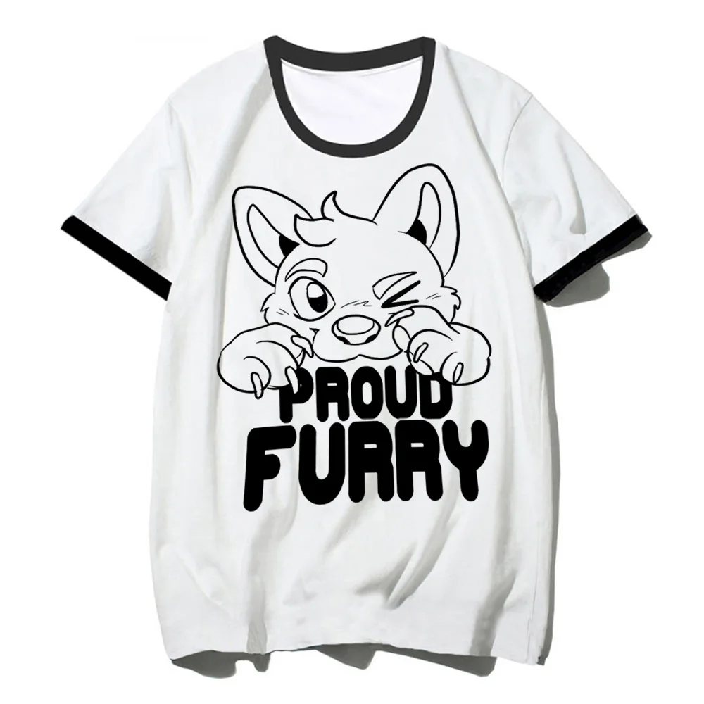 Furry Tee women summer manga comic t-shirts female harajuku designer anime clothing