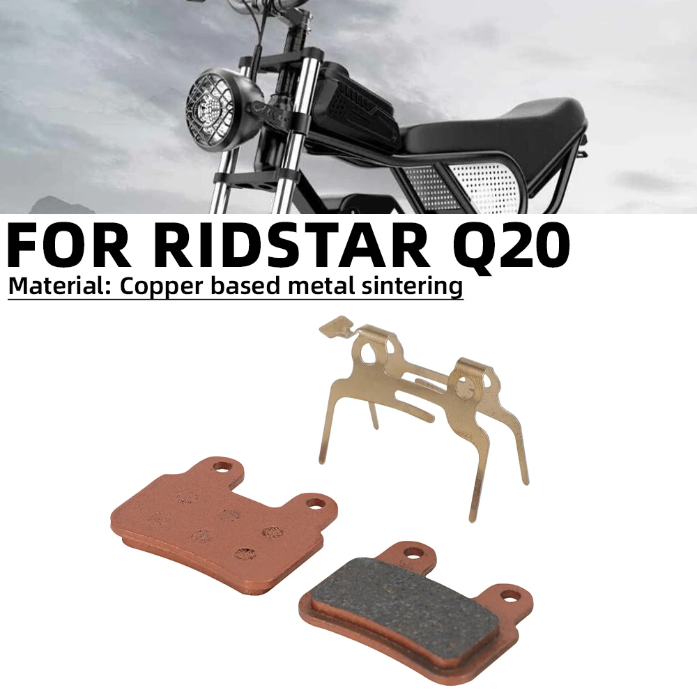 Motorrad Vollkupfer-basierte Metall Gesinterte Vorne Hinten Bremsbeläge Für Ridstar Q20 Elektrische Fahrrad E-Bikes Motorräder Zubehör