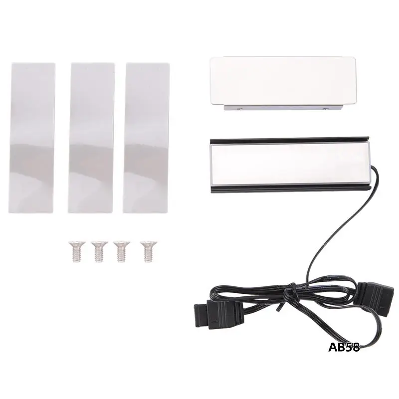 

2X 5V ARGB Sync Computer 2280 SSD M2 Radiator PC RGB M.2 Nvme Cooling Heatsink Solid State Drive Cooling Radiato A