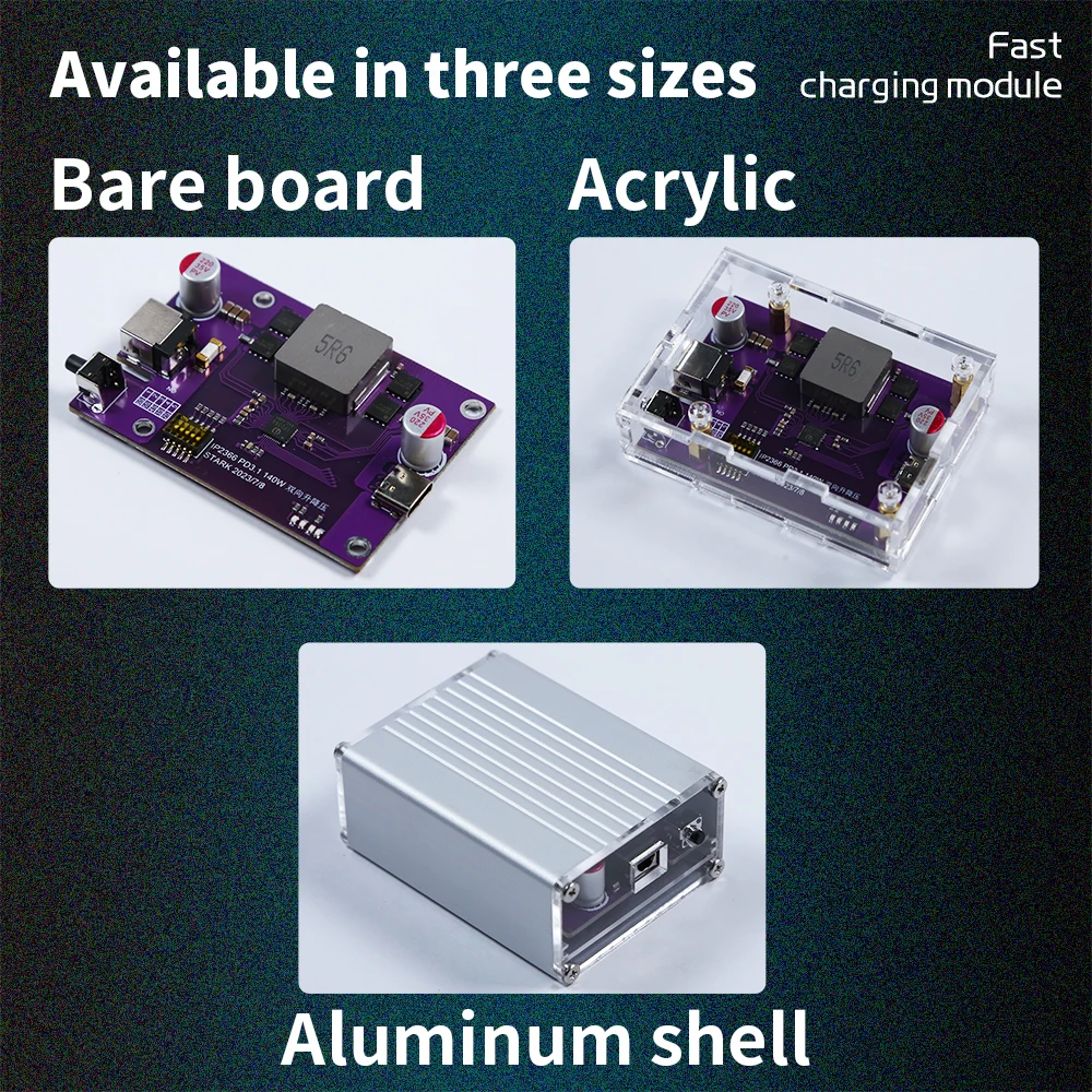 IP2736 28-32V 140W Fast Charging DC5.5*2.5mm to PD3.1 Conversion Module Type-C Output Input Step-down High Power Desktop Charger