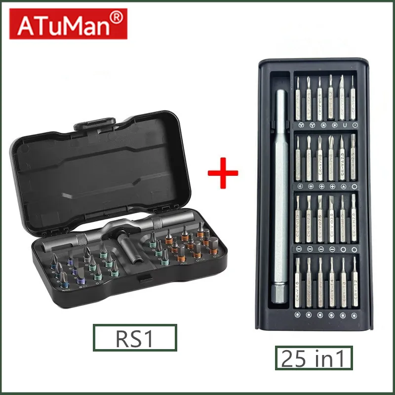 DUKA RS1 Screwdriver Set 24 in 1 Ratchet Wrench Screwdriver Magnetic Bits Tools Set DIY Household Repair Tool