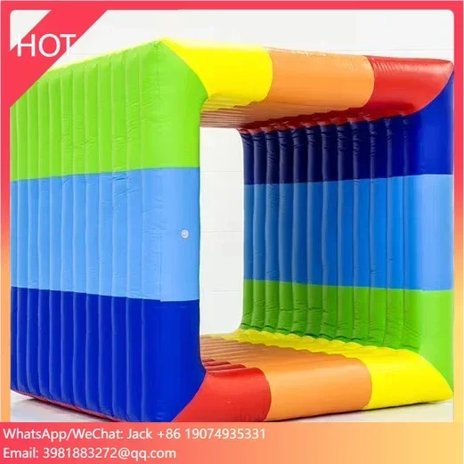 Team Building Inflatable Game Giant Inflatable Cube Human Flip Inflatable Game