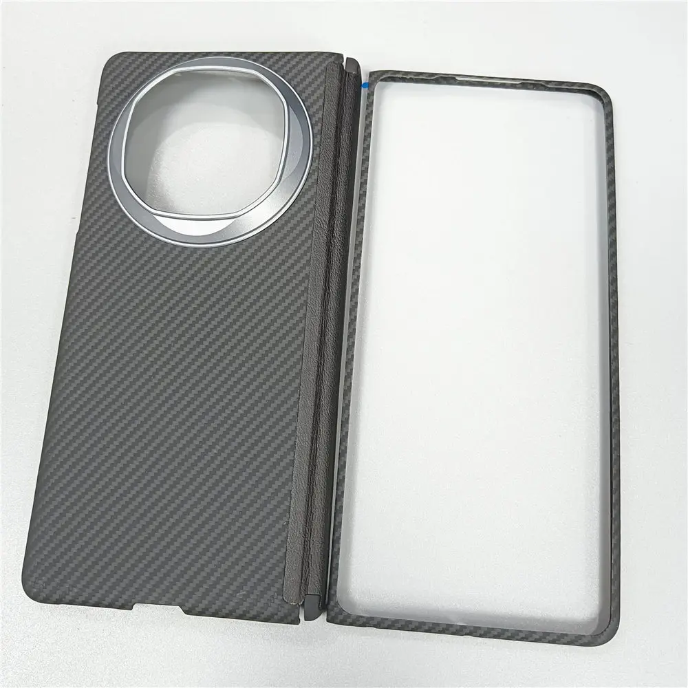 Genuine Aramid Carbon Fiber Magsafe Flip Case For Huawei Mate X6 X5 Matte Hinge Hard Cover