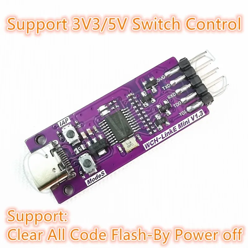 WCH-LinkE Mini V1.3 WCH-LinkRV WCH CMSIS-DAP تنزيل مصحح الأخطاء دعم RISC-V ARM CH32V003 CH32F103