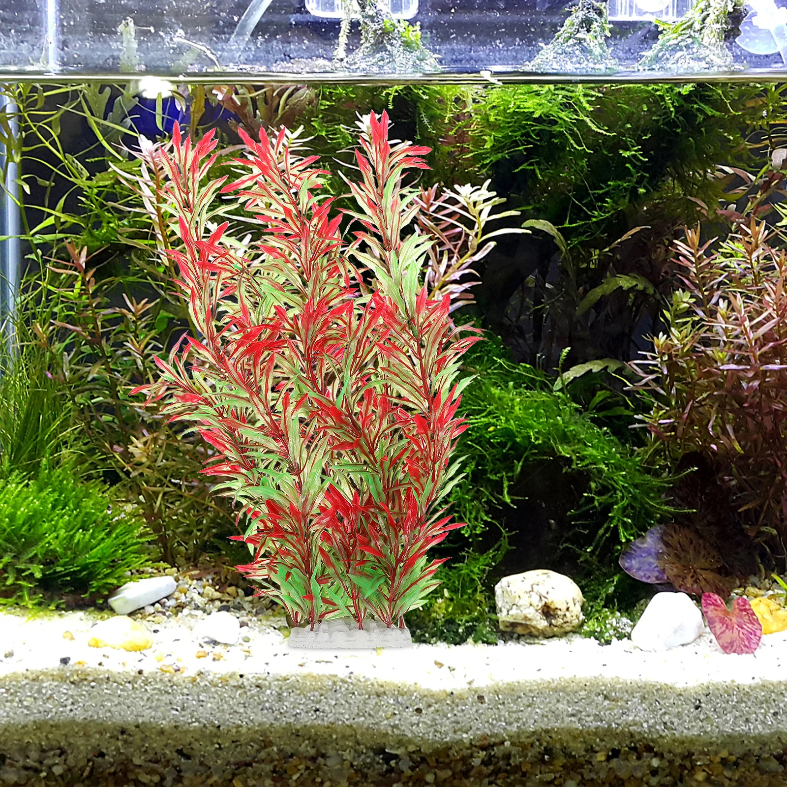 

1pc Simulation Plant Premium Artificial Aquatic Grass Realistic Fish Tank Decor For Aquarium Landscape Waterproof Vivid Design