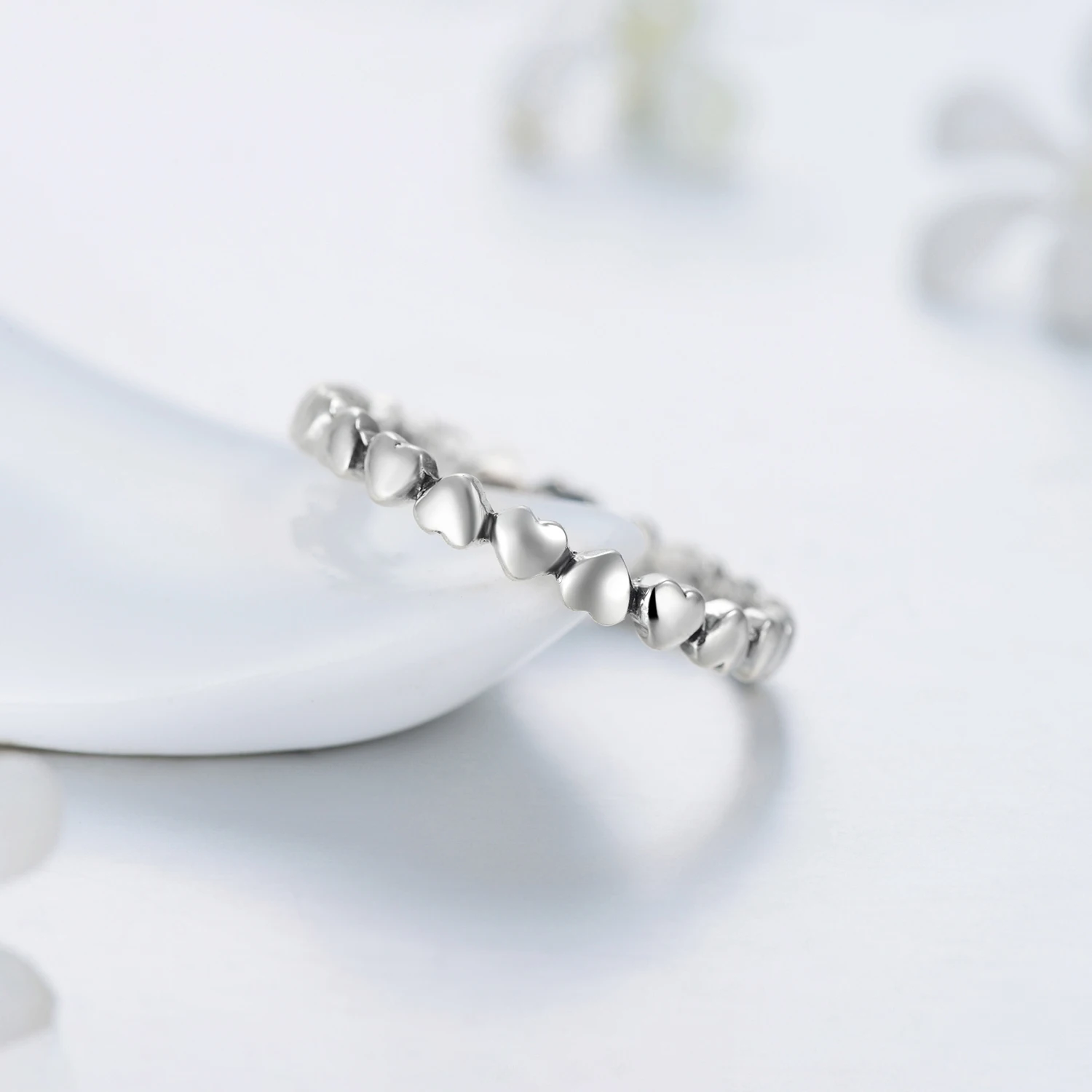 Hot Authentic Original Fashion 100% Solid 925 Sterling Silver Heart Finger Ring Forever Love Jewelry Valentine\'s Day Gift