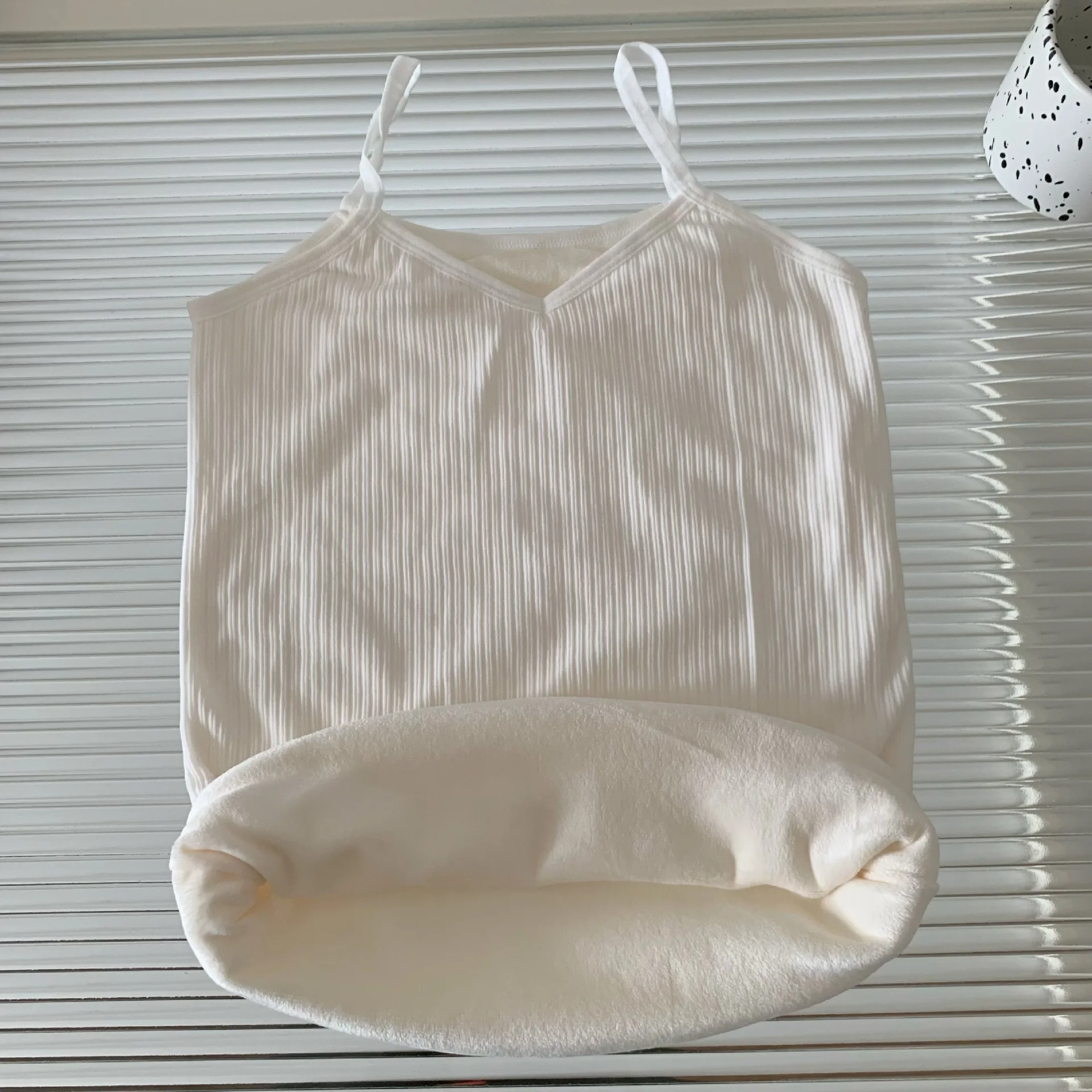Sleeveless Undershirt - Women Slim Fleece Vest Women V‑Neck