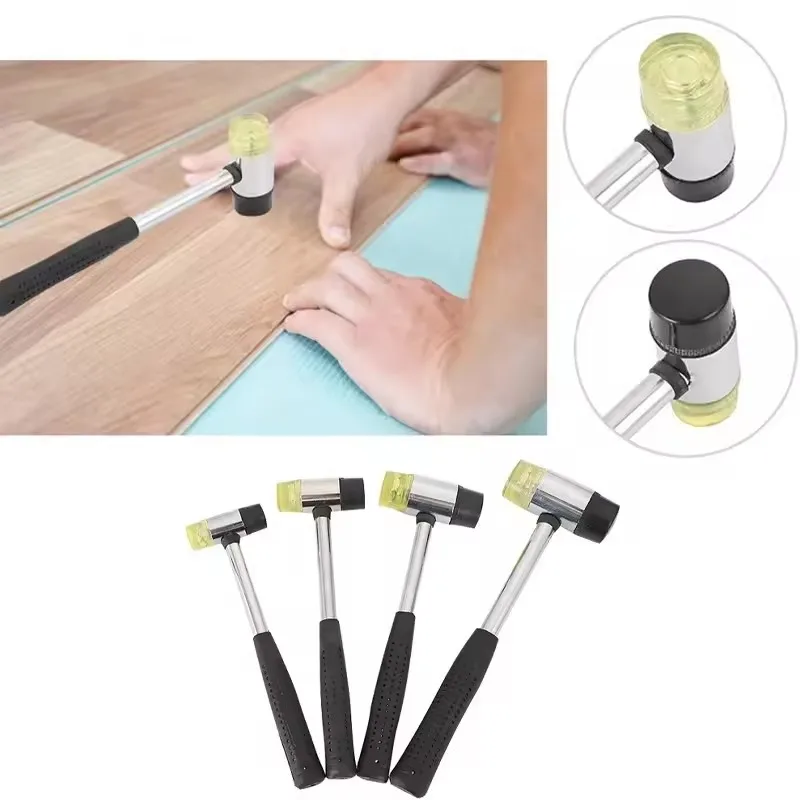 25/30/35/40/45mm Double-Sided Rubber Hammer: Soft Plastic Hammer for Jewelry, Leather Crafts, Carpentry and Floor Installation