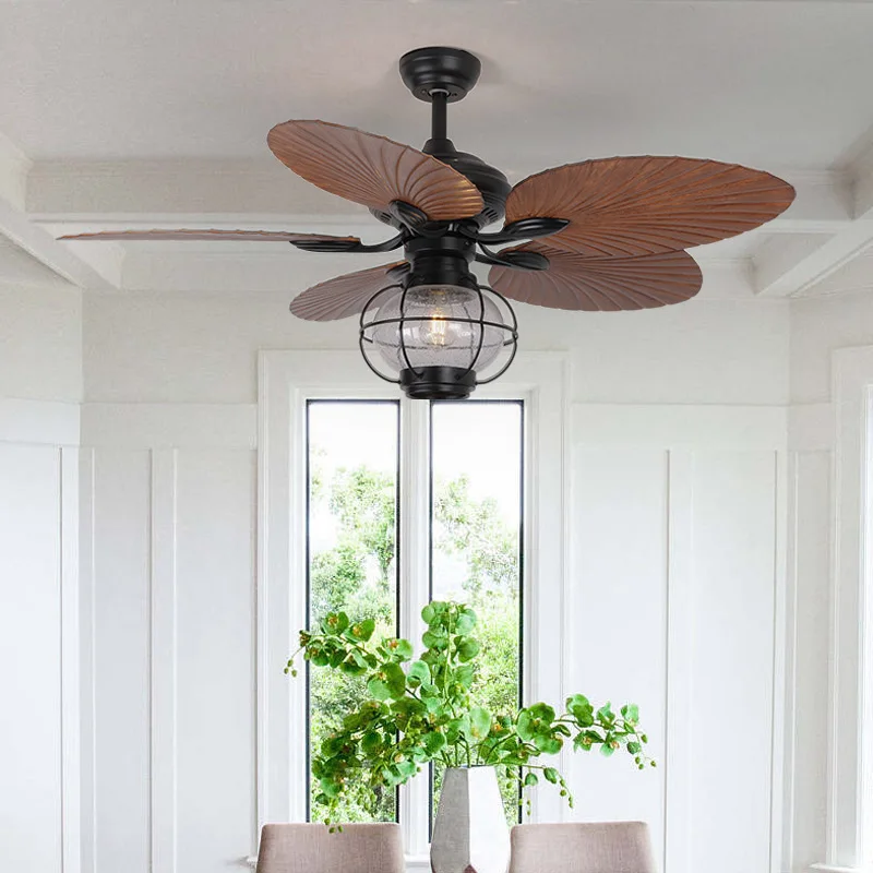 Outdoor sunroom, pavilion, ceiling fan light, American countryside, living room, dining room, bedroom, retro silent fan light