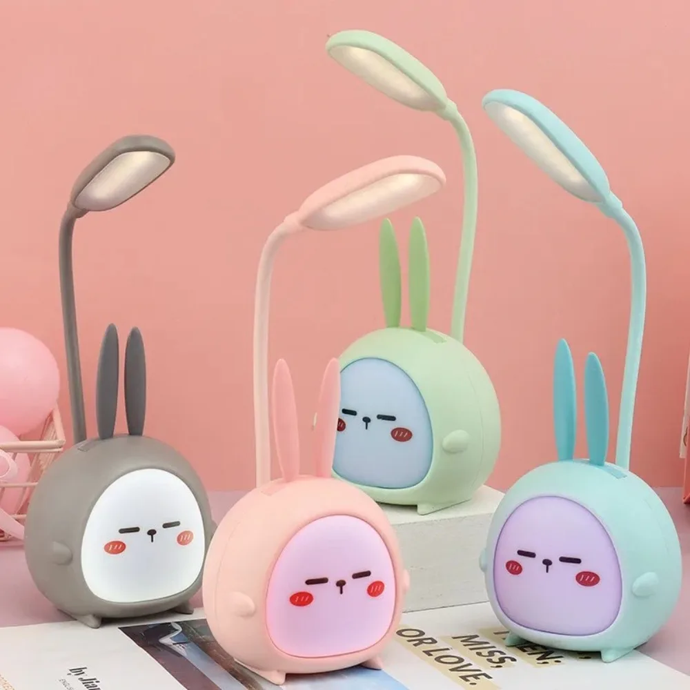 โคมไฟตั้งโต๊ะ LED รูปสัตว์ COOINJOY ป้องกันดวงตา ไฟกลางคืน ชาร์จ USB ของขวัญสำหรับเด็ก ตกแต่งห้องน่ารัก พร้อมแบตเตอรี่สำรอง