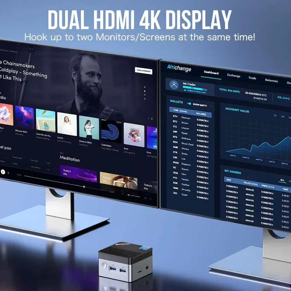 New! GMKtec KB5 Mini PC Intel Celeron N5105 Windows 11 Pro 4K Mini PC DDR4 8GB RAM 128GB ROM WiFi5 BT4.2 Desktop Computer Work