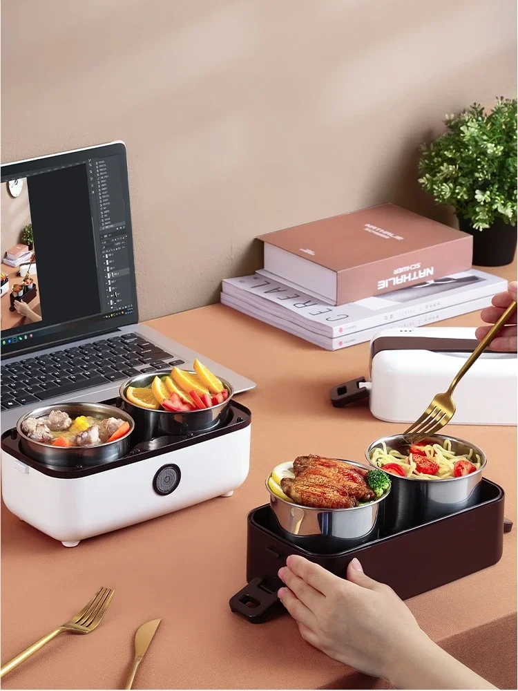 The electric lunch box can be plugged in to heat office workers, students, lunch boxes, hot meal artifact, thermal insulation