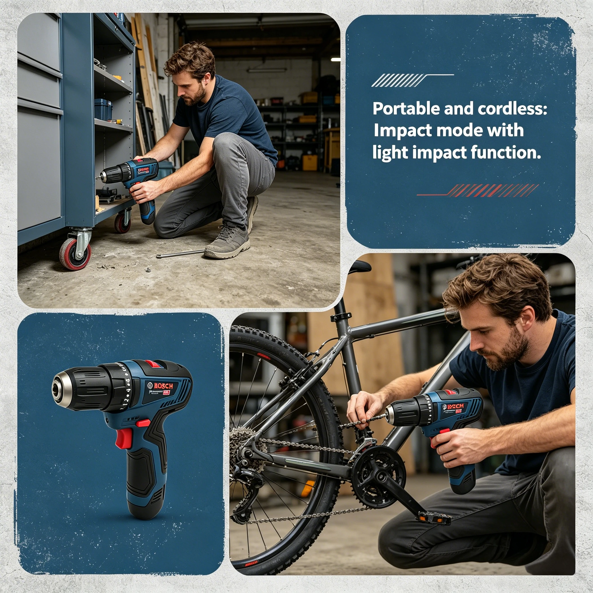 

Professional BOSCH GSB12V-30 Cordless Impact Driver Drill 20 Torque Settings Lightweight Handheld Power Drill