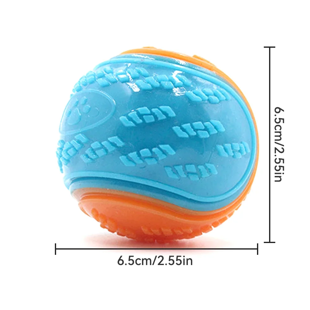 Squeaky Silicone Dog Chew Ball 6