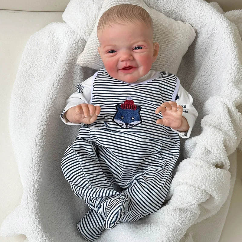 19inch Reborn Dolls Charlie Handmade Lifelike 3D Painted Skin Baby Dolls with Visible Veins Bebe Reborn Doll Toys Same Pictures