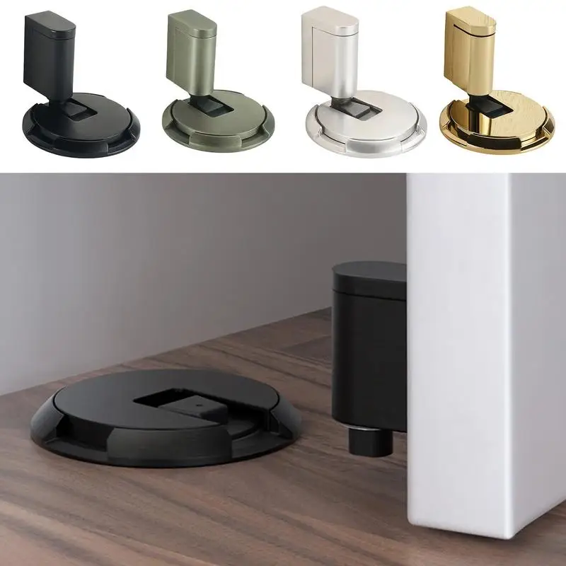 

Windproof Door Stopper Adjustable Height Door Holder No Punching Mechanical Floor Door Stopper For Double-sided Tape Or Screw