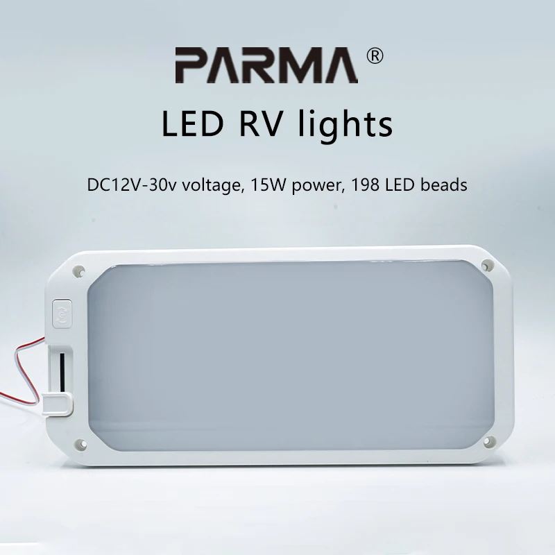 تركيبات إضاءة بارما ثلاثية الألوان لداخل السيارة، وأضواء السقف المربعة، وأضواء الليل للكابينة، وأضواء القراءة، وأضواء LED #2