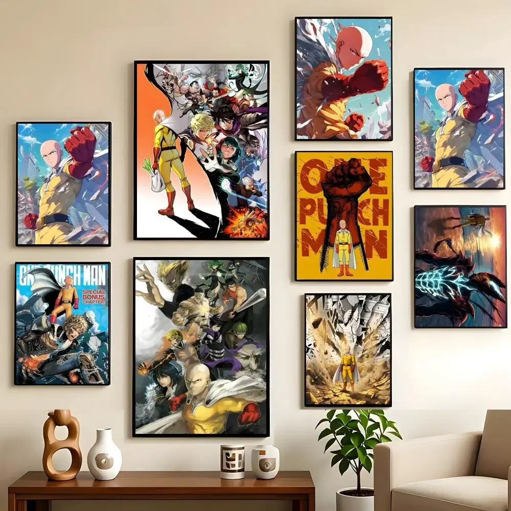 Anime O-One-Punch M-Man Poster Waterproof Wall Stickers Home Decor for Bar Bedroom hot