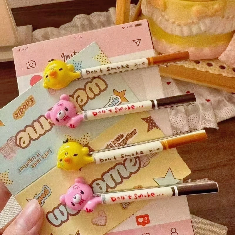 울고 있는 병아리 모양 헤어핀 만화 담배 모양 머리핀  - Vape Decoration 리뷰 및 가격