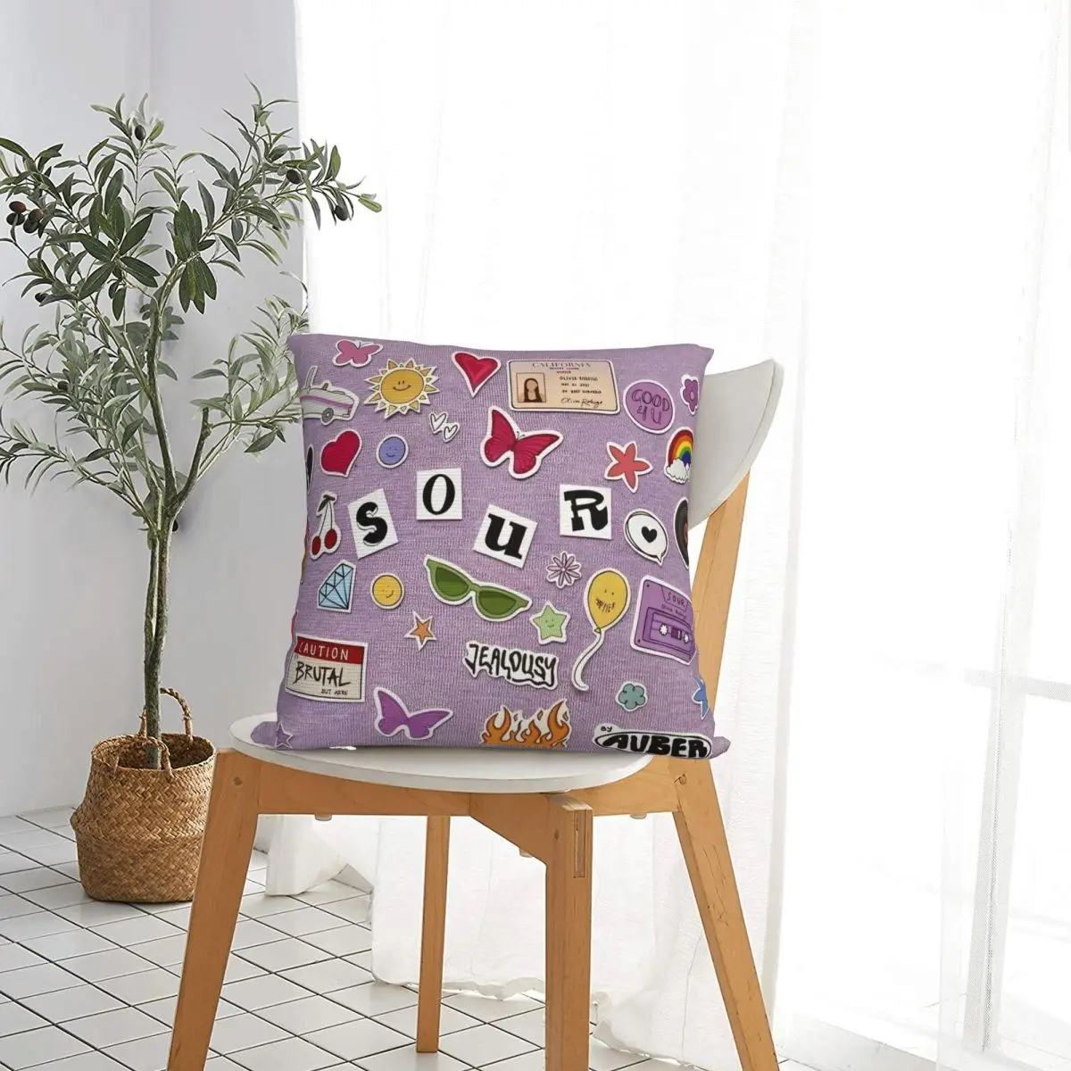 Olivia Vampire Rodrigos Sour Designs Square Pillow Case Polyester Decorative Pillow Funny Cushion Covers