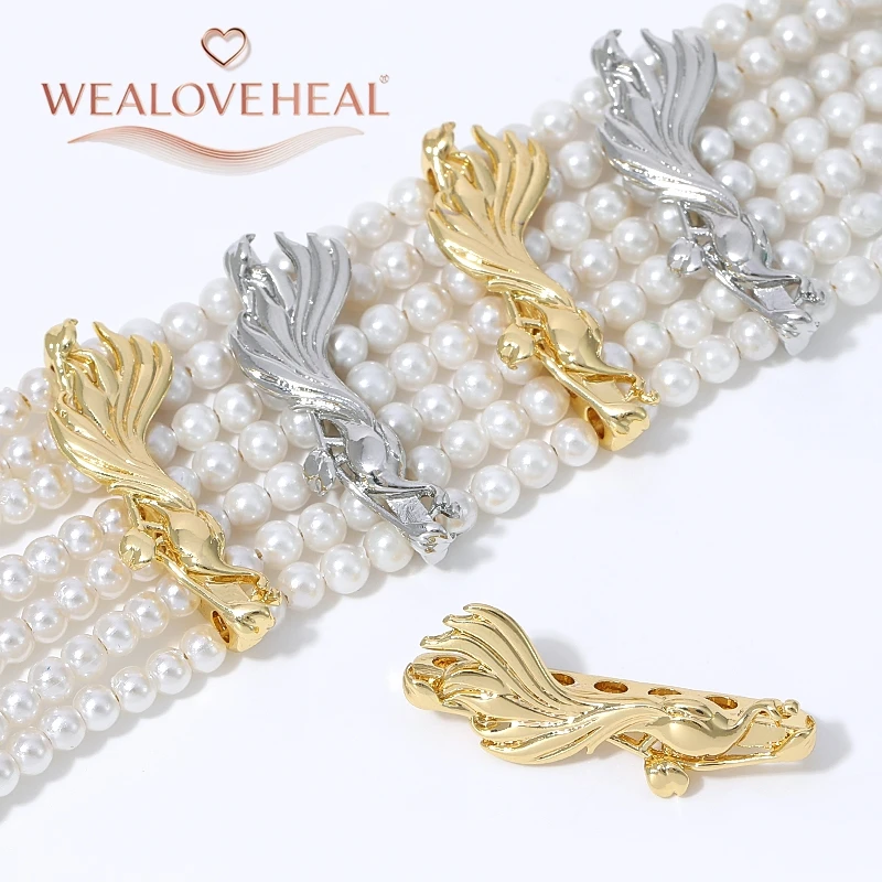 18K vergoldete Messing-Abstandsperlen in Pfauenfeder-Optik, Mehrfachloch-Verbinder für DIY-Schmuckherstellung, Perlenarmband- und Halskettenzubehör – Detail 15