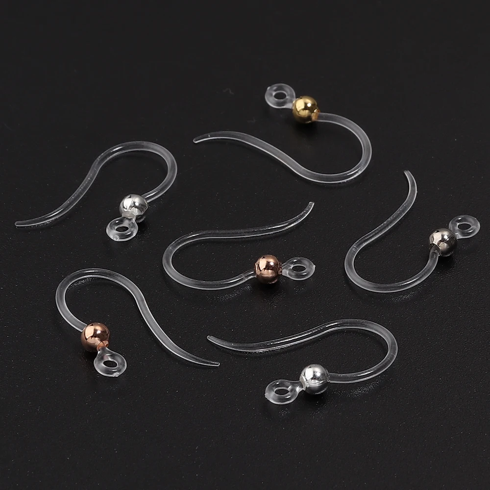 20 個 14 × 18 ミリメートル透明樹脂イヤリングフッ - Jewelry Making Beads のレビューと価格