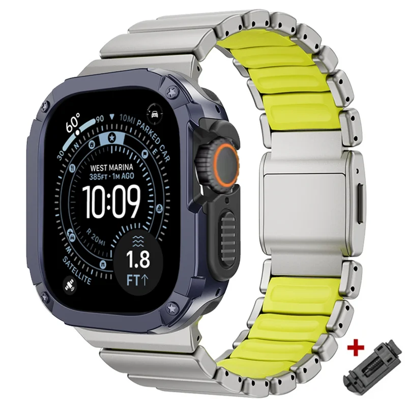 高級チタンストラップ+プラスチックケース Apple Wat - Titanium Sport Watch のレビューと価格