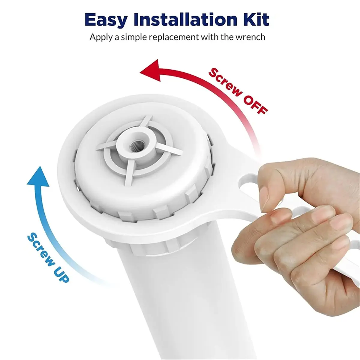 828 Mega Sale 1812/2012 Reverse Osmosis Membrane Filter Housing Replacement with Elbow Fittings, Housing Wrench, Check Valve