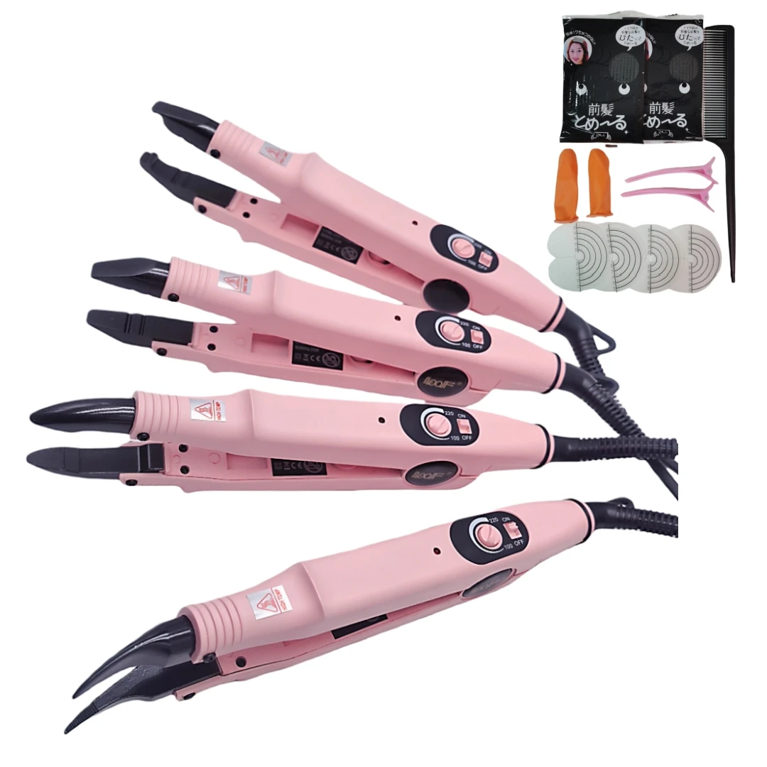 New Arrival L611 A/B/C/D Quality Various Colors Heat Hair Connector Temperature Controllable Heat Iron Hair Extension Tools Kit
