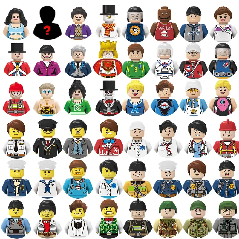 Набор 3D-фигурок для сборки: Строители, Пожарные, Врачи. Конструктор-головоломка для детей. Игрушки для самостоятельной сборки.