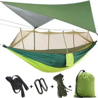 In Stock Hammocks Go Camping Fishing Swing Hook Net Rainfly Tent Tarp Durable Mosquito Hammocks