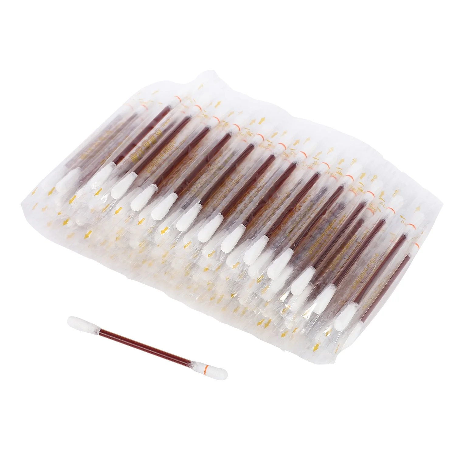 100Pcs/Set Cotton Swab Family Alcohol Disposable Emergency Cotton Stick Iodine Swab Disinfected Swab For Children Adults Baby