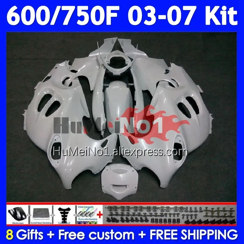 Kit For SUZUKI KATANA GSXF600 GSXF Pearl White 600 750 115No.37 GSXF750 03 04 05 06 07 GSX600F 2003 2004 2005 2006 2007 Fairing