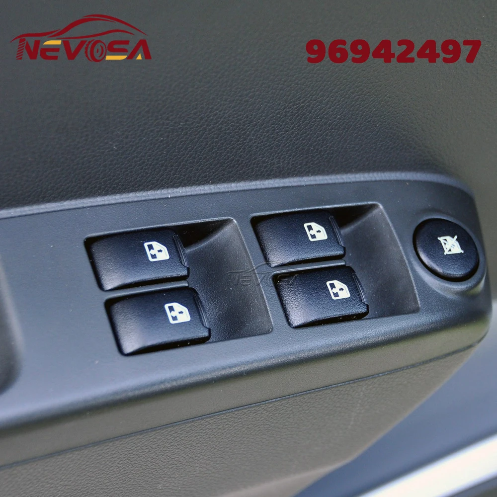 96942497 For Chevrolet Chevy Spark GT EV WVE BY NTK 2013 2014 -2016 Front Left Driver Master Power Window Switch Glass Button