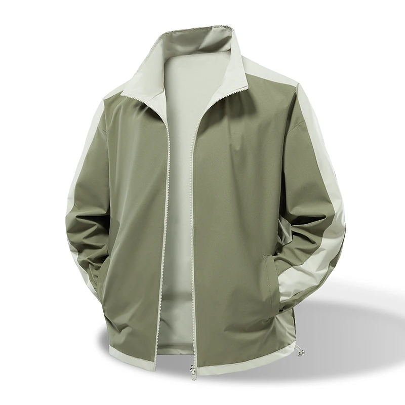 فضفاض للرجال Flight Jaet Retro Sle إصدار عام بزرين من ألياف البوليستر طويل Sve اتجاه شبابي لمنتصف العمر... #3