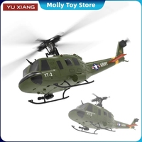 Yuxiang F07 UH1D Huey Rc Helicopter 1/34 6-Channel RTF Dual Brushless Motor With Light Flow Positioning Rc Helicopter Model Toy